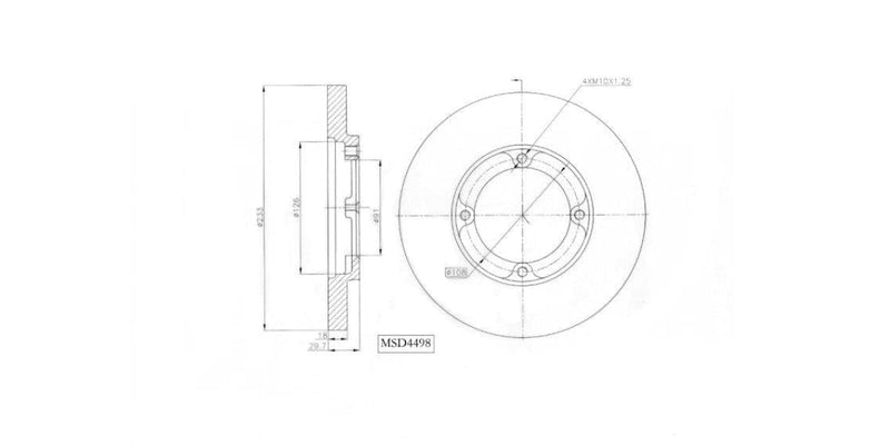 Brake Disc Solid Front Toyota Avanza 1.3 S Sx 1.5 Tx 2006-2015 (Single) Brake Disc