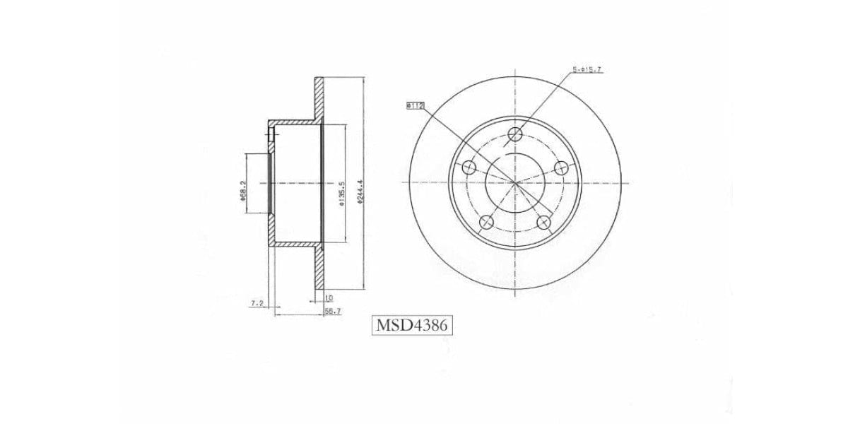 Brake Disc Solid Rear Audi 500E 1992-1994 ,A6 97-2004,Vw Passat 98-05 (Single) at Modern Auto Parts!