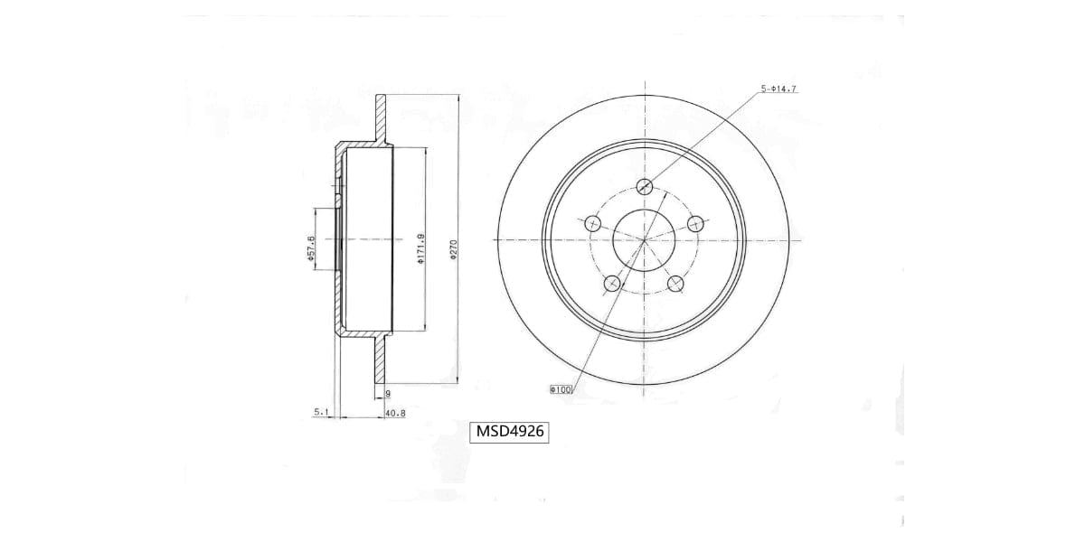 Brake Disc Solid Rear Chrysler Neon 1.6Se,1.8I,2.0I 1996-2006 (Single) at Modern Auto Parts!