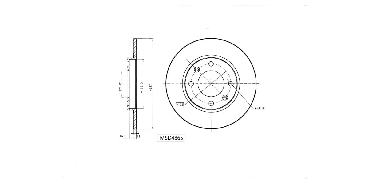 Brake Disc Solid Rear Citroen Xsara 1.6I,2.0I,Hdi,Vts,Peugeot 206 1.4,1.6,2.0,306 Xr 2001-2008 (Single) at Modern Auto Parts!