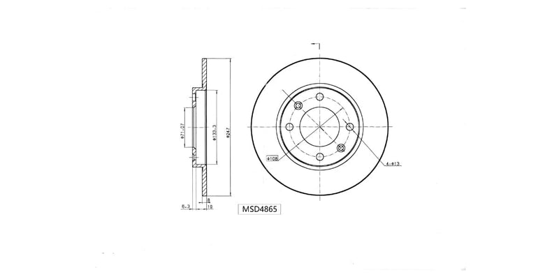 Brake Disc Solid Rear Citroen Xsara 1.6I,2.0I,Hdi,Vts,Peugeot 206 1.4,1.6,2.0,306 Xr 2001-2008 (Single) at Modern Auto Parts!
