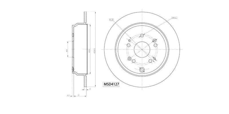 Brake Disc Solid Rear Honda Cr-V Multiple 2006-2017 (Single) at Modern Auto Parts!