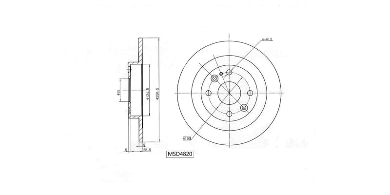 Brake Disc Solid Rear Mazda Astina Etdue 160 180 Mx5 1995-2005 (Single) Brake Disc