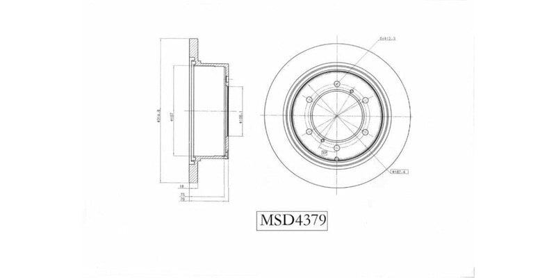 Brake Disc Solid Rear Mitsubishi Pajero 2.8,3.0,Gls 1993-2001 3.2 2009-2013 (Single) at Modern Auto Parts!