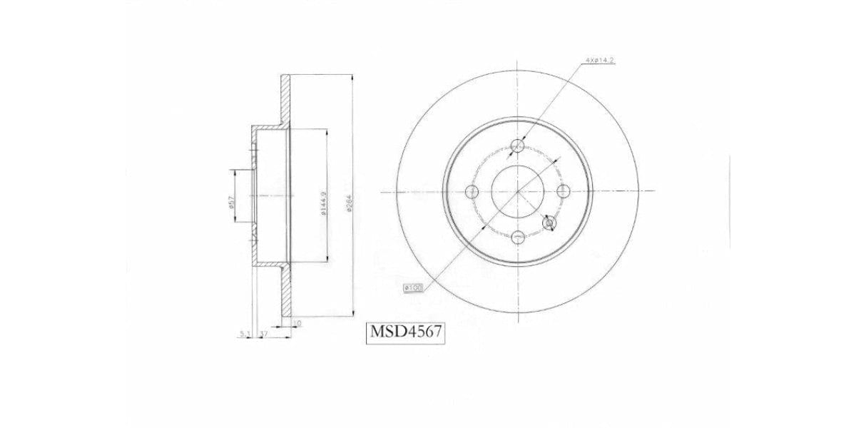 Brake Disc Solid Rear Opel Meriva 1.6I,1.8I 2003-2010 (Single) at Modern Auto Parts!