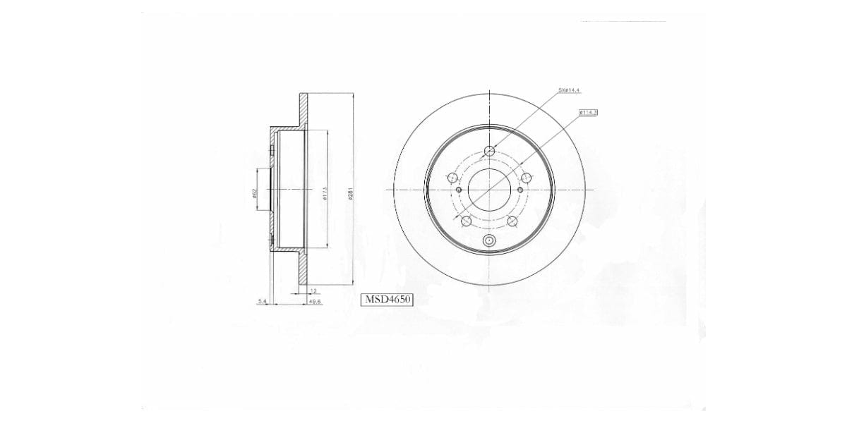 Brake Disc Solid Rear Toyota Rav 4 Iii 2.0,2.2,2.0 Cvt 2006-2013 (Single) at Modern Auto Parts!