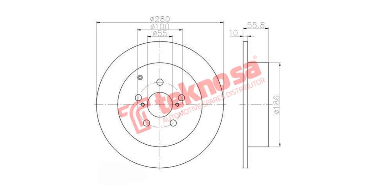 Brake Disc Toyota Avensis 06- (Rs)