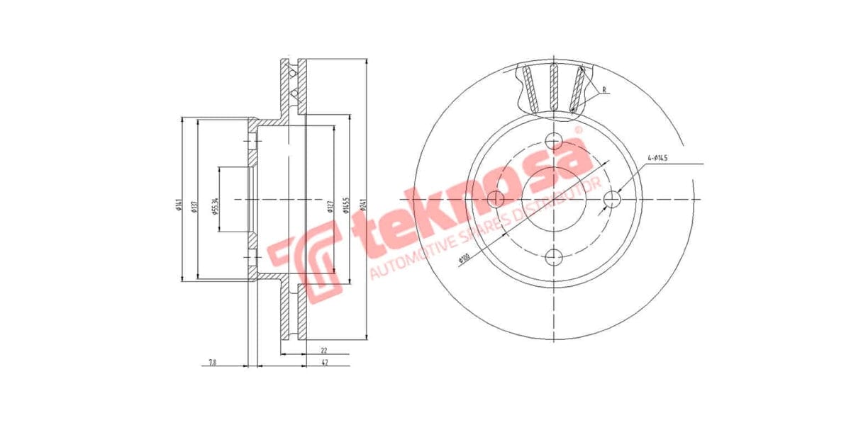 Brake Disc Toyota Corolla 160I Rsi-Rxi 93- (Fv)