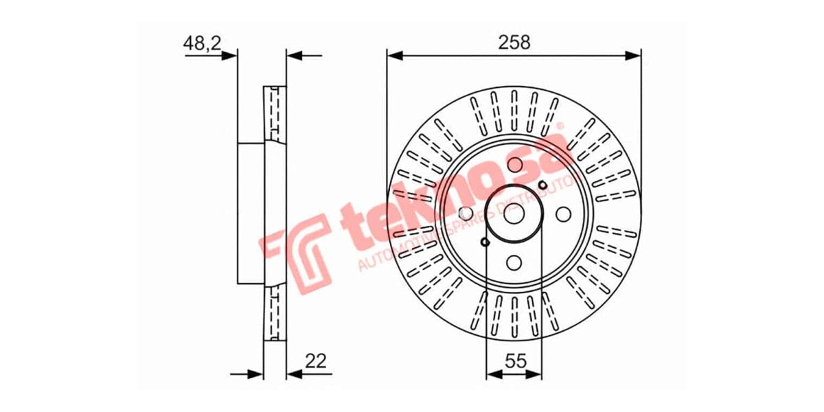 Brake Disc Toyota Corolla160I Gle 94- (Fv)