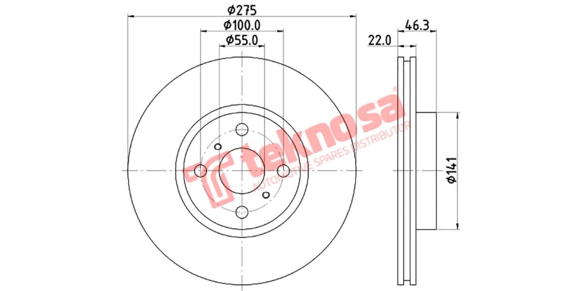 Brake Disc Toyota Corolla/Yaris (Fv)