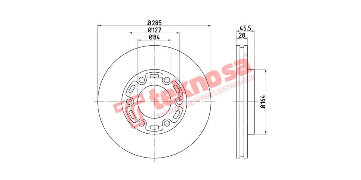 Brake Disc Toyota Hiace (Import) 95- (Fv)