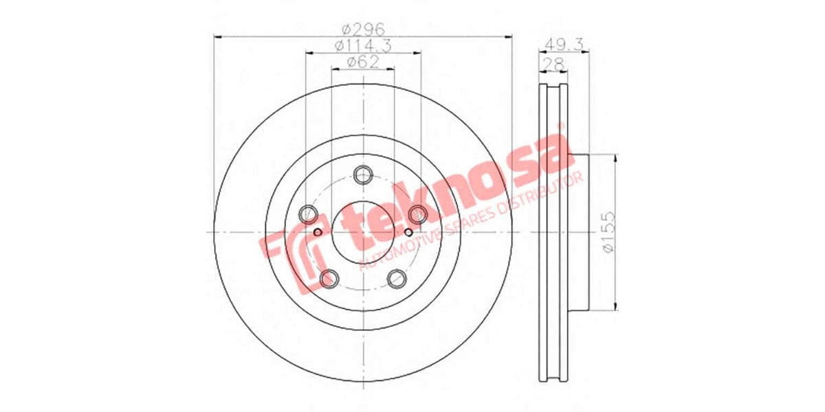 Brake Disc Toyota Rav 4 06- (Fv)