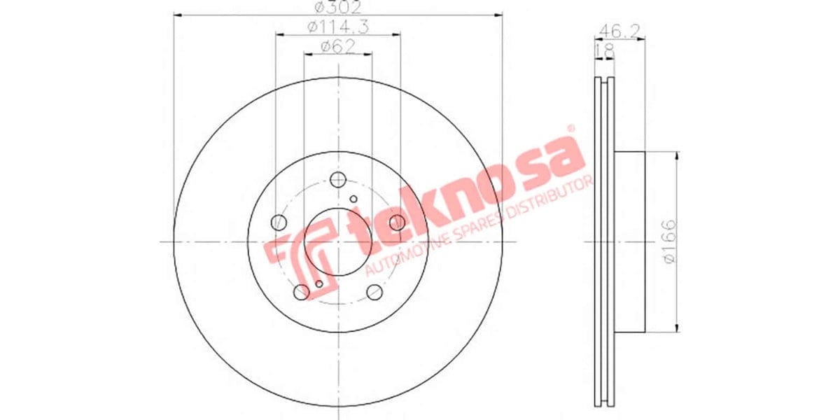 Brake Disc Toyota Rav4 94-00 (Fv)