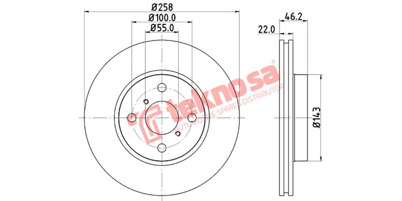 Brake Disc Toyota Yaris (Fv)