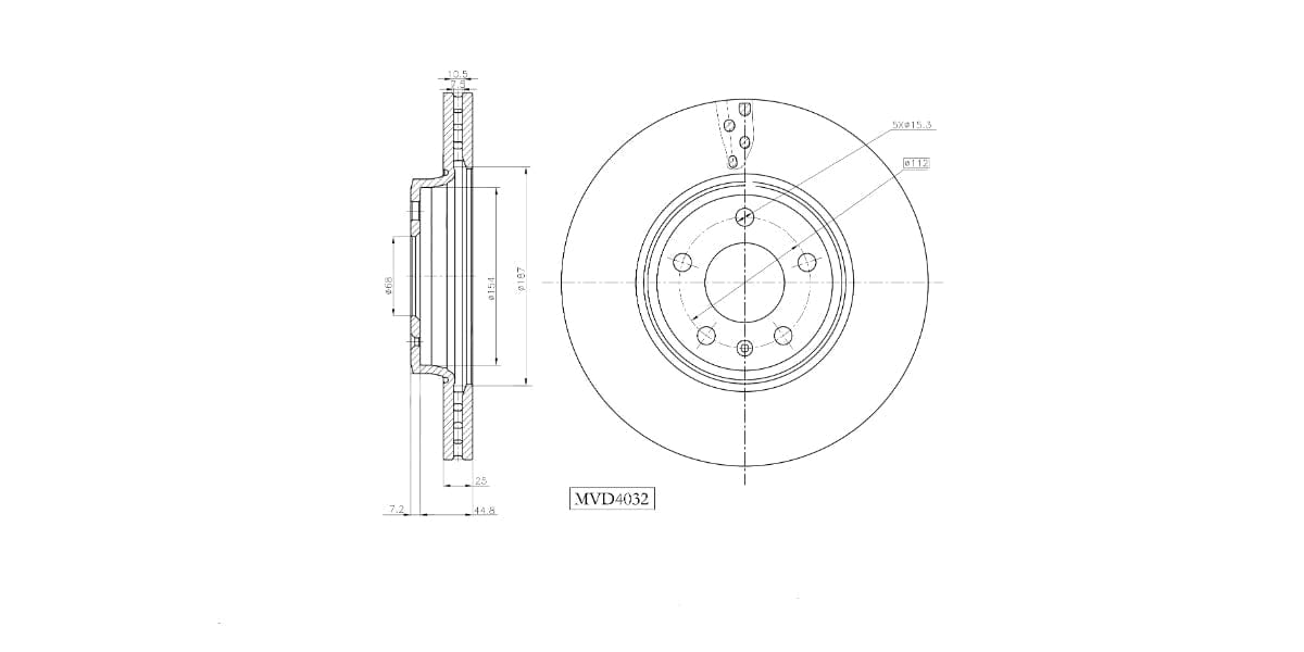 Brake Disc Vented Front Audi A4 A5 A6 2008> (Single) Brake Disc