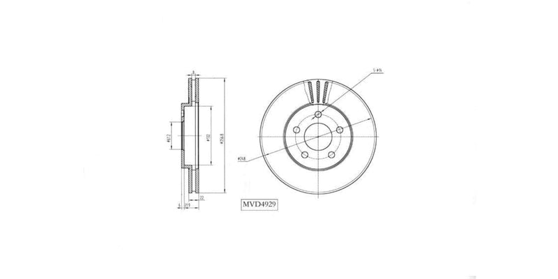 Brake Disc Vented Front Chrysler Neon 1.6,1.8,2.0 Ejb,Ebd,Ecb,Ech 1998-2006 (Single) at Modern Auto Parts!