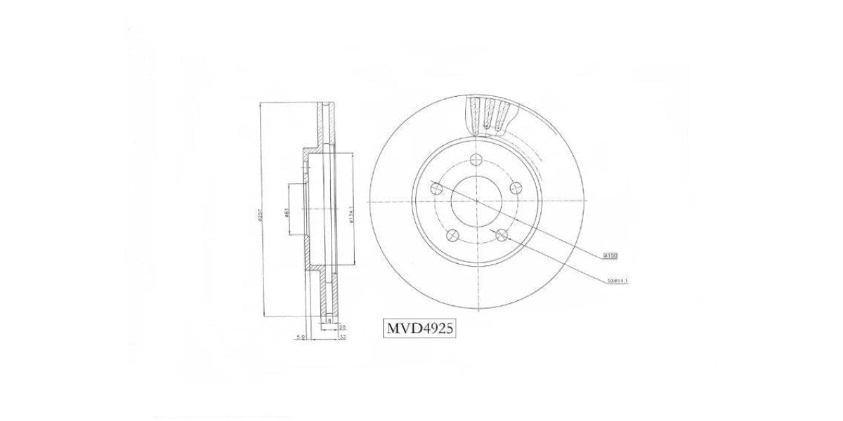 Brake Disc Vented Front Chrysler Neon 1.6Se,1.8I,12.0 Ejd,Ebd,Sohc,Ecb/Ech 1998-2006 (Single) at Modern Auto Parts!