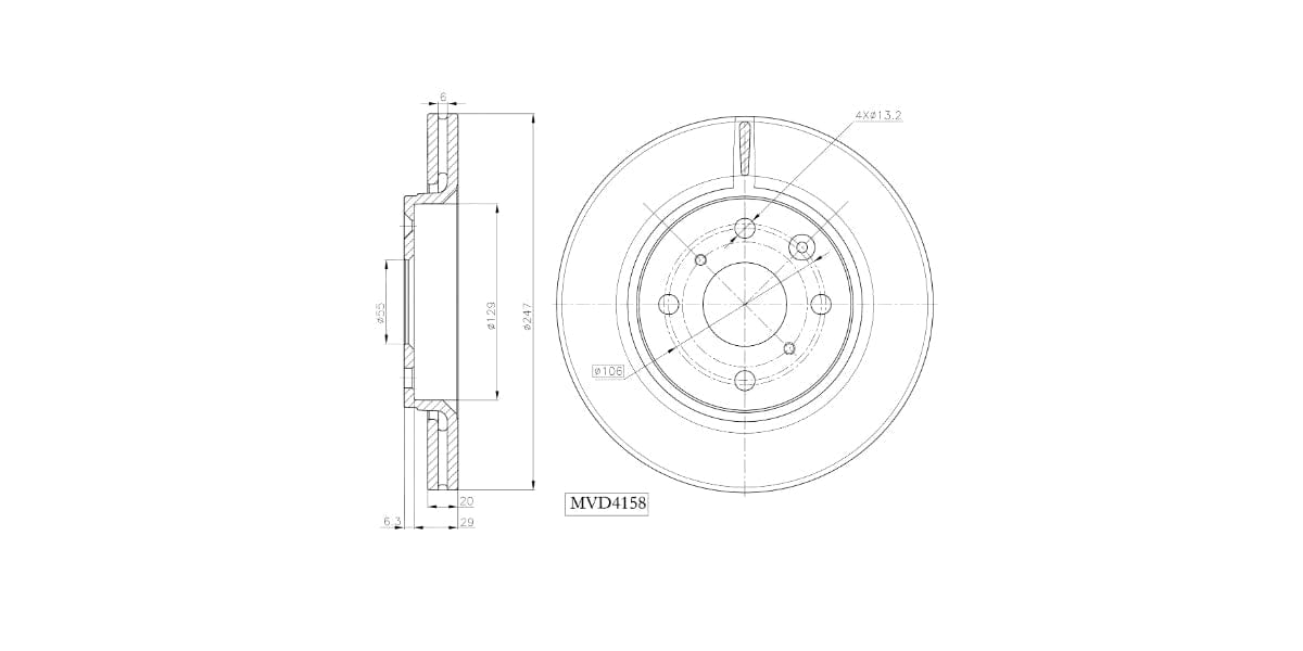 Brake Disc Vented Front Citroen C1 1.0 Ii Peugeot 107 Toyota Aygo 2006-2015> (Single) Brake Disc