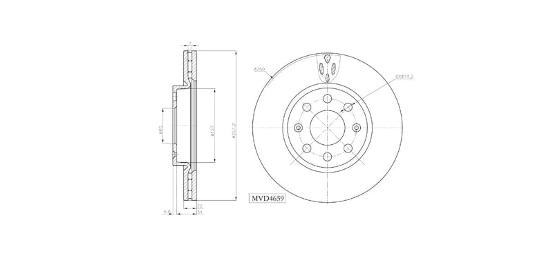 Brake Disc Vented Front Fiat Grande Punto,Punto 2005-2016,Opel Adam 2015-> Corsa 07-15 (Single) at Modern Auto Parts!