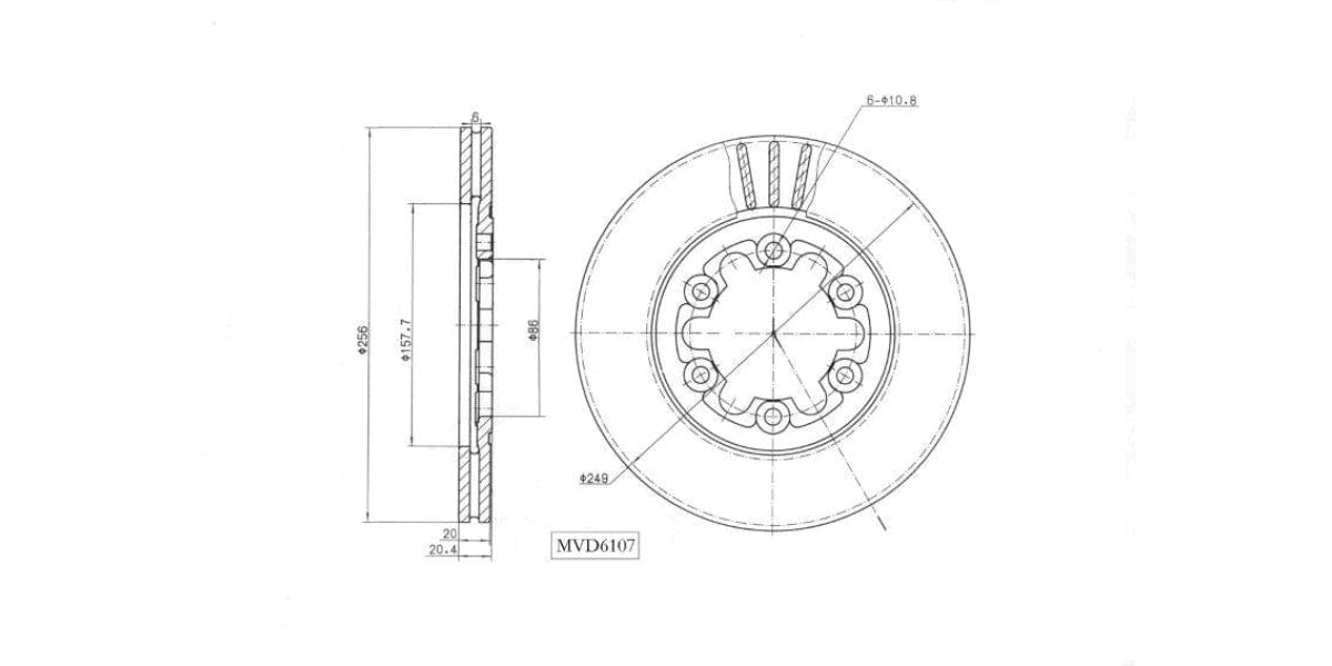 Brake Disc Vented Front Ford Courier 1986-2000,Spectron ,Mazda B1600,1800,2000,2500,3000 1982-2000 (Single) at Modern Auto Parts!
