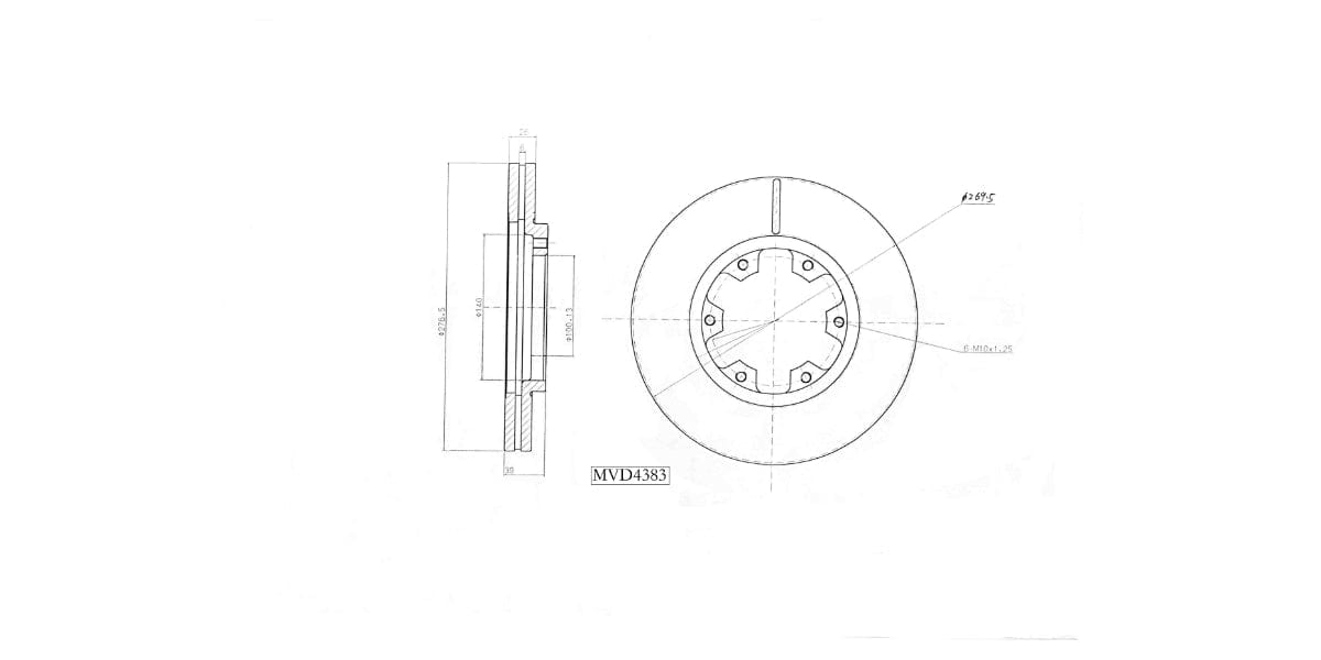 Brake Disc Vented Front Ford Maverick, Nissan Hardbody 99-08,Np300 2009> (Single) at Modern Auto Parts!