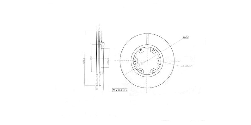 Brake Disc Vented Front Ford Maverick, Nissan Hardbody 99-08,Np300 2009> (Single) at Modern Auto Parts!