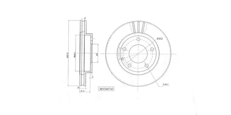 Brake Disc Vented Front Ford Telstar 1993-1997,Mazda 626 1993-2000,Mx6 93> (Single) at Modern Auto Parts!
