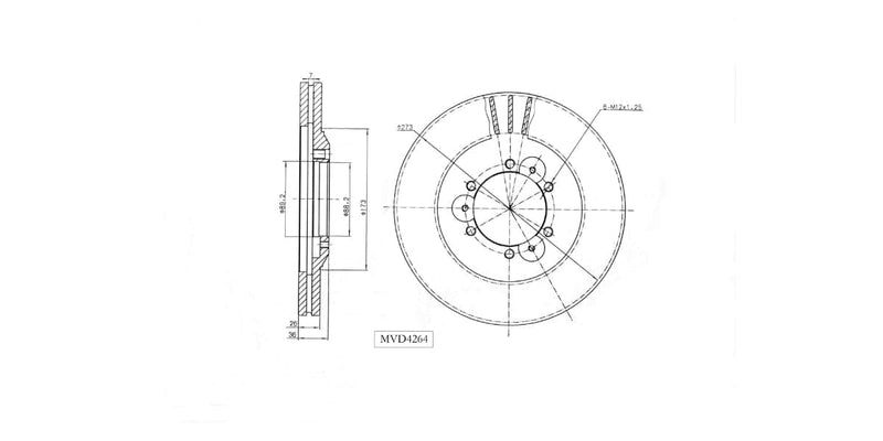 Brake Disc Vented Front Gwm Hover,Steed,Stted 5 2008-2011 Isuzu Trooper 320 93-98 (Single) at Modern Auto Parts!