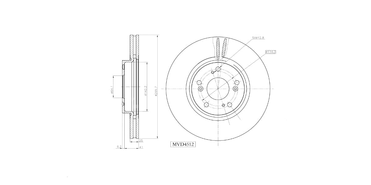 Brake Disc Vented Front Honda Accord Vii 2.4 S 2003-2008 (Single) at Modern Auto Parts!