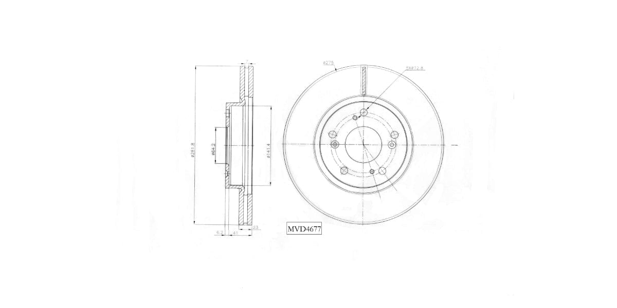 Brake Disc Vented Front Honda Civic,Fr-V 2006-2012 (Single) at Modern Auto Parts!