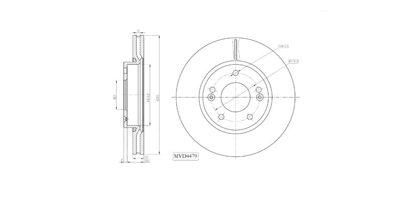 Brake Disc Vented Front Hyundai I30 1.6,1.8,2.0 09-12,Sonata,Tiburon,Tucson 03-10,Kia Cerato 3,Koup,Soul,Sporage 05-15 (Single) at Modern Auto Parts!