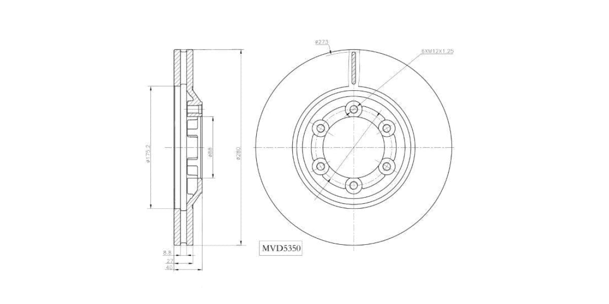Brake Disc Vented Front Isuzu Kb250,Kb300 2013> (Single) at Modern Auto Parts!