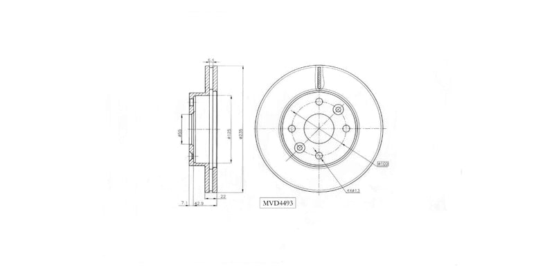 Brake Disc Vented Front Kia Rio 1.3,1.5,Rio 2 1.4,1.6 2000-2010 (Single) at Modern Auto Parts!