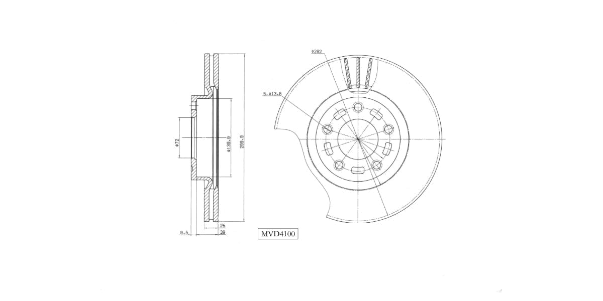 Brake Disc Vented Front Mazda 3 2.0 Mzr,2.5,Mazda 5 2004-2016 (Single) at Modern Auto Parts!