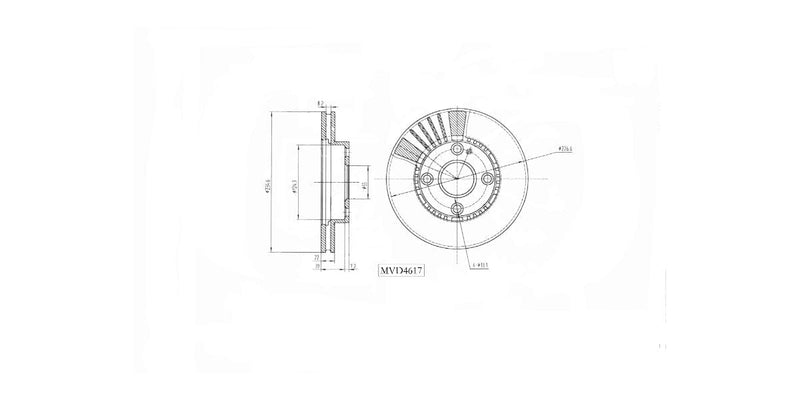 Brake Disc Vented Front Mazda Etude 160I 160Ie,180Ise 2000-2004 (Single) at Modern Auto Parts!
