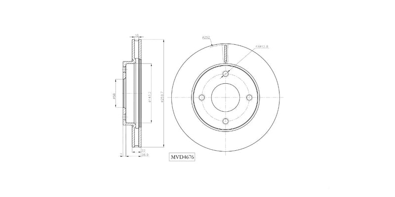 Brake Disc Vented Front Nissan Livina,Tiida,Grand Livina 2006-2014 (Single) at Modern Auto Parts!