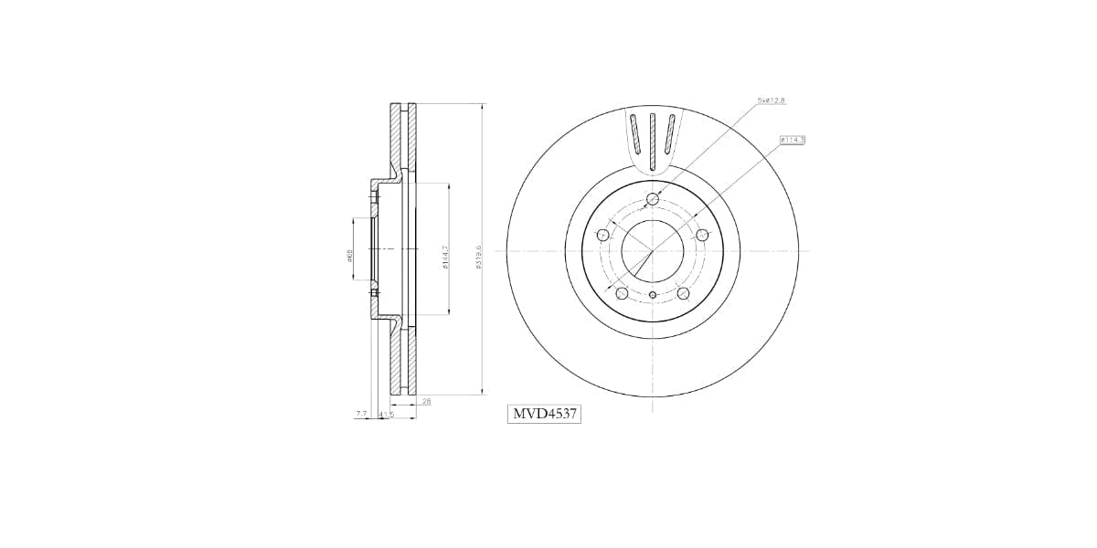 Brake Disc Vented Front Nissan Murano 3.5 V6,Murano 2 3.5 V6 2005-2016 (Single) at Modern Auto Parts!