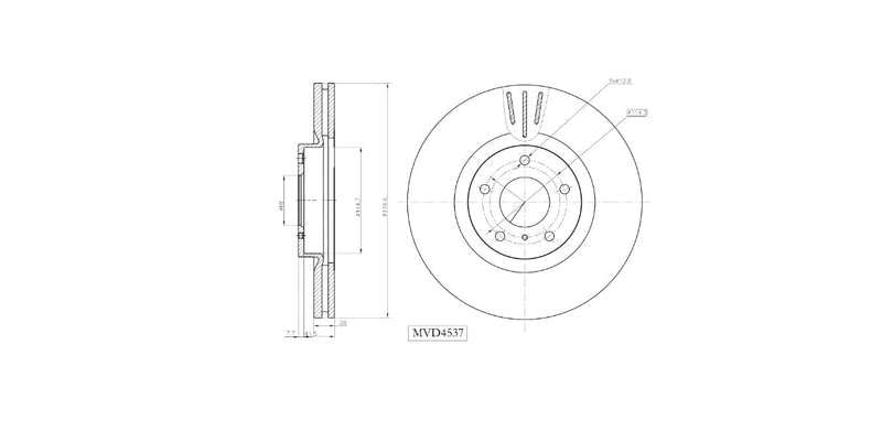 Brake Disc Vented Front Nissan Murano 3.5 V6,Murano 2 3.5 V6 2005-2016 (Single) at Modern Auto Parts!