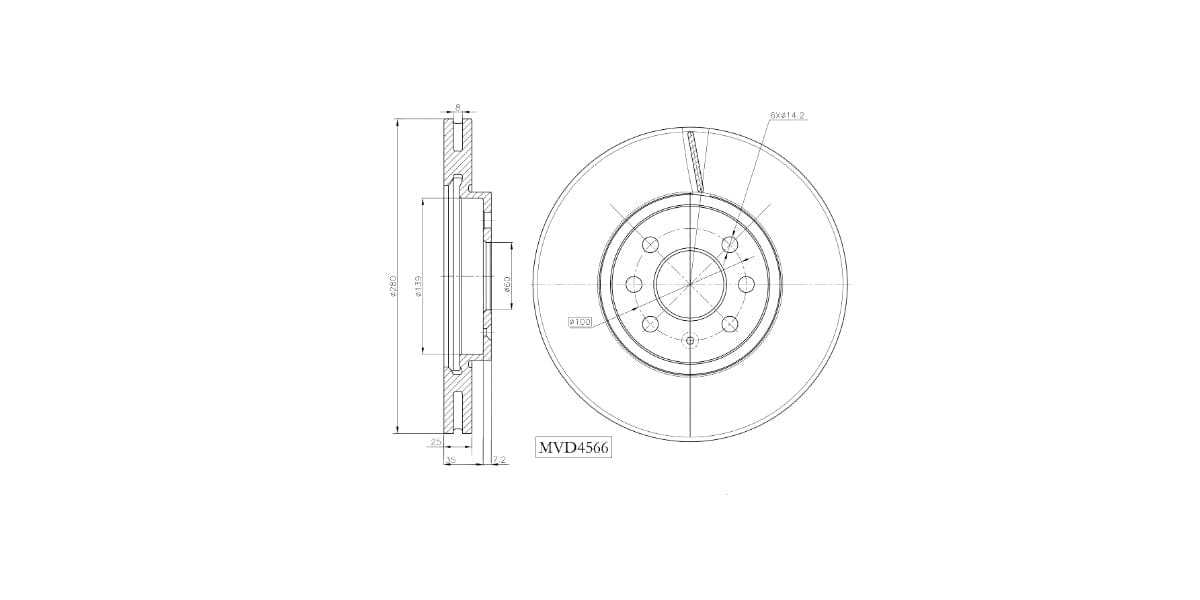 Brake Disc Vented Front Opel Astra,Meriva 2003-2010 (Single) at Modern Auto Parts!