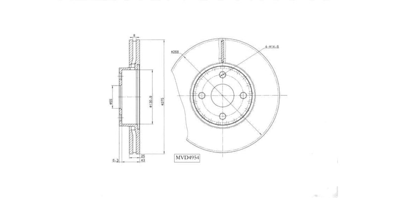 Brake Disc Vented Front Toyota Allex,Runx 2Zz 2002-2007 (Single) at Modern Auto Parts!