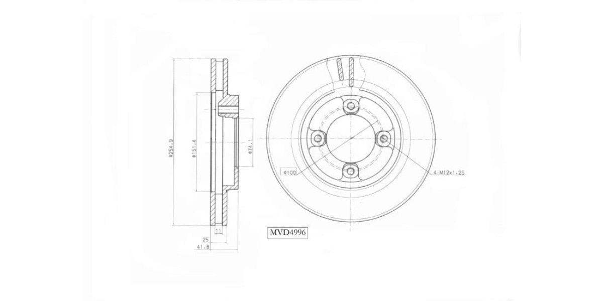 Brake Disc Vented Front Toyota Condor,Stallion,Venture 1995-2005 (Single) at Modern Auto Parts!
