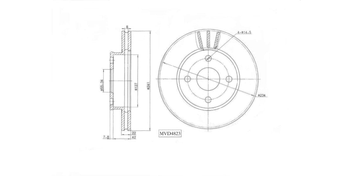 Brake Disc Vented Front Toyota Conquest/Corolla 160I 1993-1998 (Single) at Modern Auto Parts!