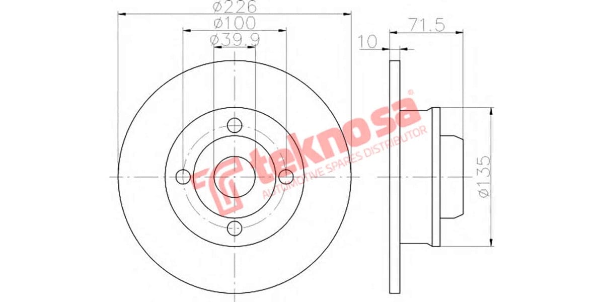 Brake Disc Vw Golf 2/3, Jetta 2/3 Passat -02 Polo -99 (Rs)