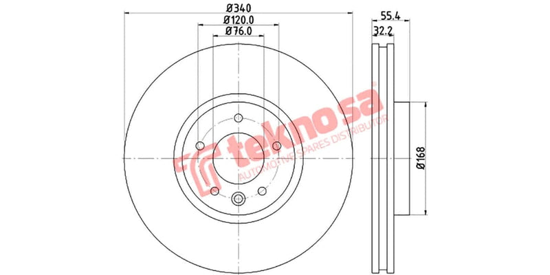 Brake Disc Vw Kombi / Caravelle 12- (Fv)
