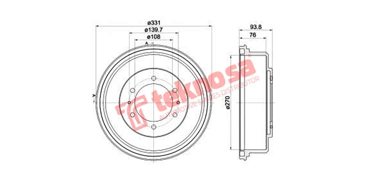 Brake Drum Mitsubishi Colt Rodeo 96-07