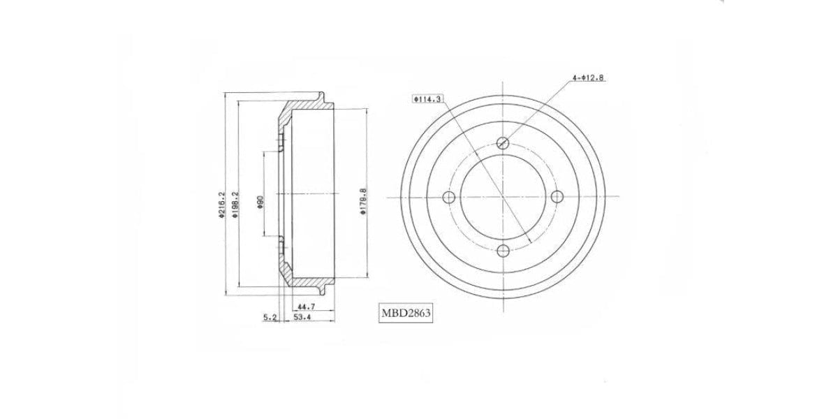 Brake Drum Rear Hyundai Accent I 1.3 1996-2000,Accent 2 2000-2002 (Single) at Modern Auto Parts!