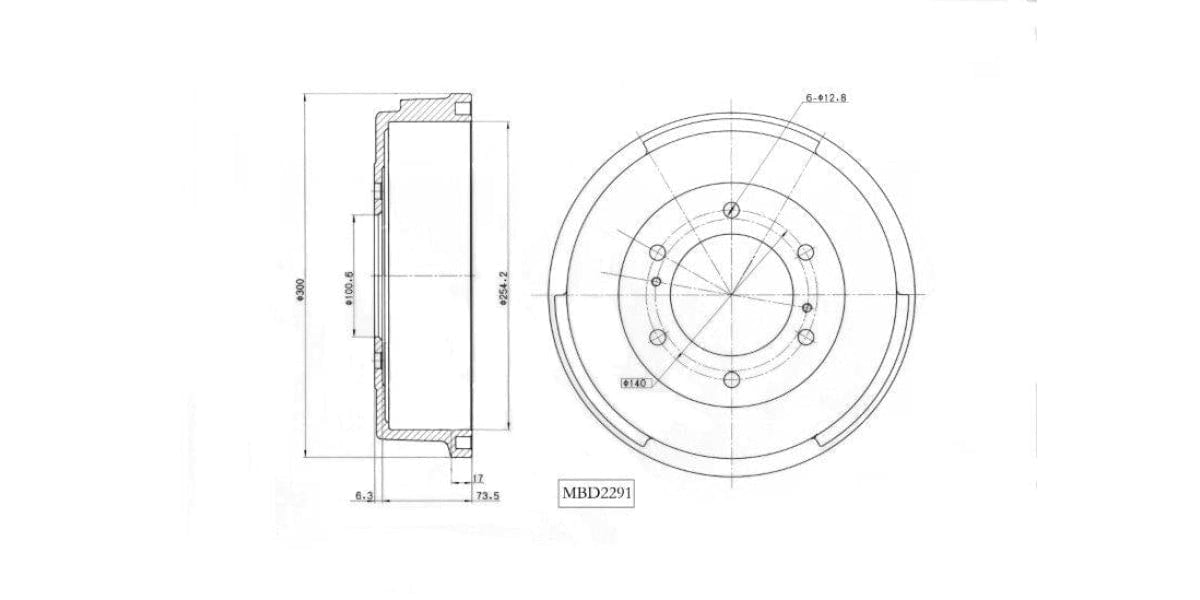 Brake Drum Rear Nissan 1 Tonner/ Sani 1988-1999 (Single) at Modern Auto Parts!