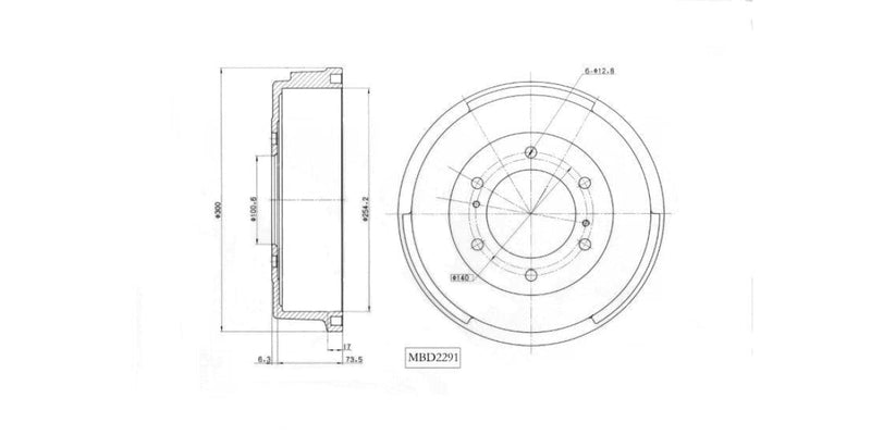 Brake Drum Rear Nissan 1 Tonner/ Sani 1988-1999 (Single) at Modern Auto Parts!
