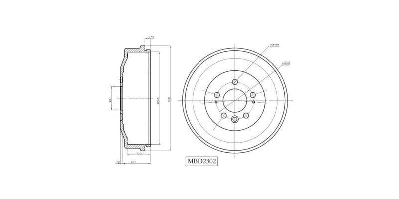 Brake Drum Rear Vw Amarok 2,0Tsi,Tdi,Bitdi 2010> (Single) at Modern Auto Parts!