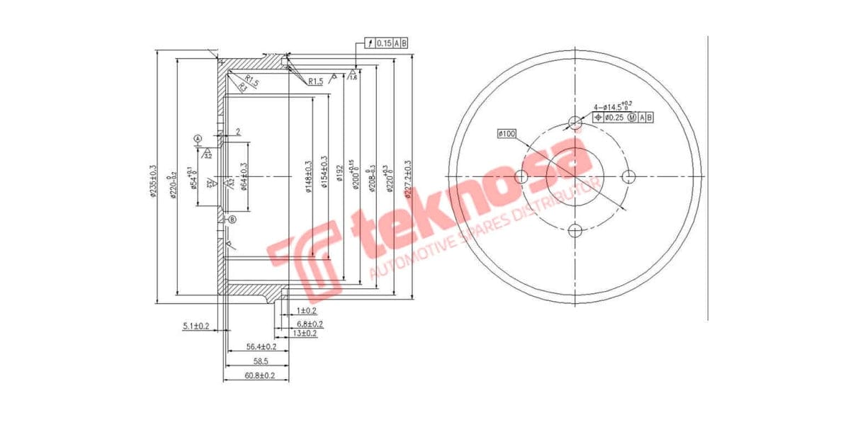 Brake Drum Toyota Corolla/Conquest 85-